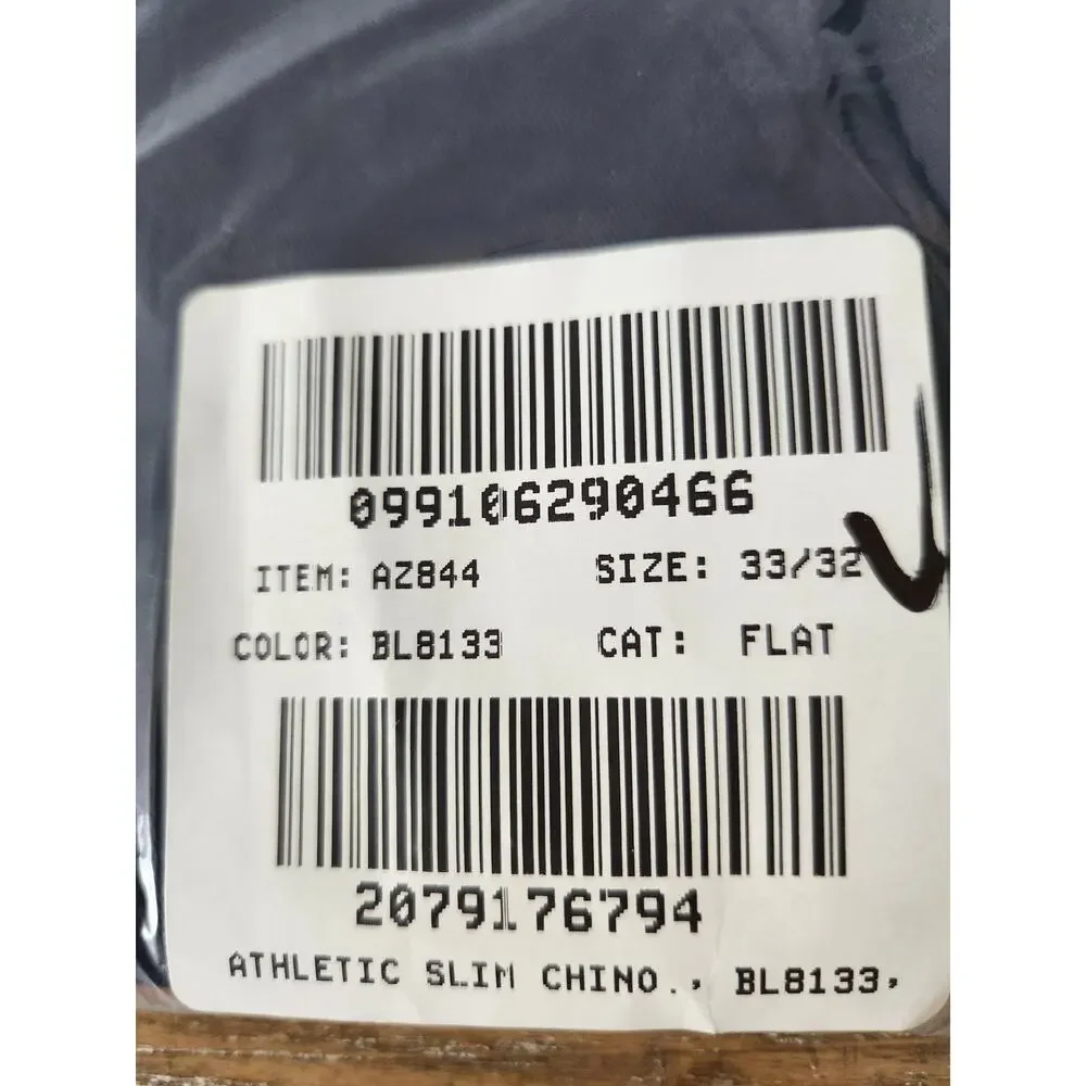 NWT J. Crew Men's Athletic Slim-Fit Chino Pant Navy Blue 33/32